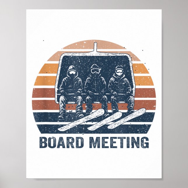 Affiche Snowboard Meeting Snowboarding Vacation Skiing  (Devant)