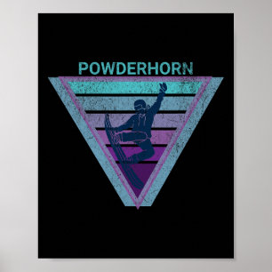 Affiche Snowboard Powderhorn Station de ski Colorado Snowb