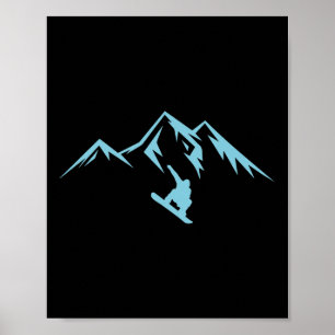 Affiche Snowboard Shirt Snow Mountain Winter Snowboard