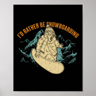 Affiche Snowboard Ski Snowboard Activité compétitive