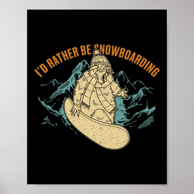 Affiche Snowboard Ski Snowboard Activité compétitive (Devant)