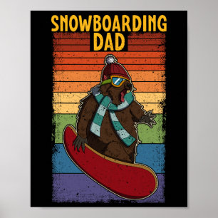 Affiche Snowboard Ski Snowboard Activité compétitive