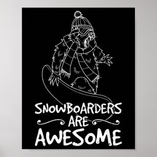 Affiche Snowboard Ski Snowboard Activité compétitive