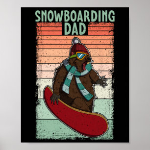 Affiche Snowboard Ski Snowboard Activité compétitive