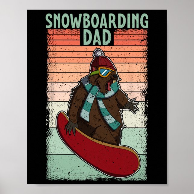 Affiche Snowboard Ski Snowboard Activité compétitive (Devant)