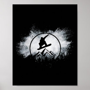 Affiche Snowboard Snow Cloud Big Air Snowboard Snowboard S