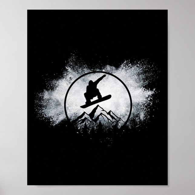 Affiche Snowboard Snow Cloud Big Air Snowboard Snowboard S (Devant)