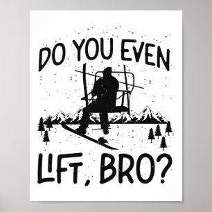 Affiche Snowboard Snowboard Ascenseur Ski Vous Même Ascens
