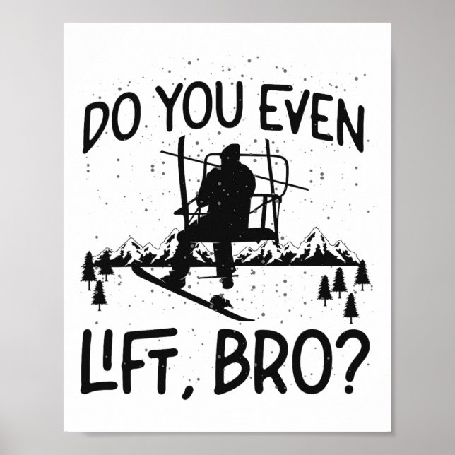 Affiche Snowboard Snowboard Ascenseur Ski Vous Même Ascens (Devant)