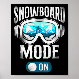 Affiche Snowboard Snowboard Chaussures Vintages