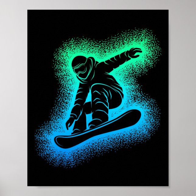 Affiche Snowboard Snowboard Enfants garçons Hommes (Devant)