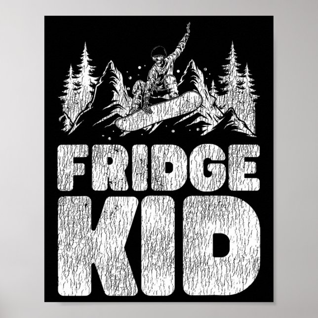 Affiche Snowboard Snowboard Frigo Kid (Devant)