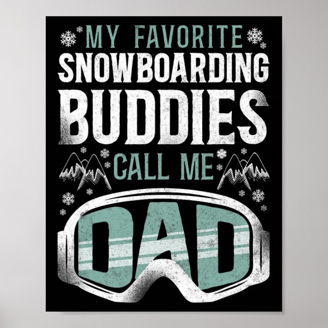 Affiche Snowboard Snowboard Papa Vintage (Devant)