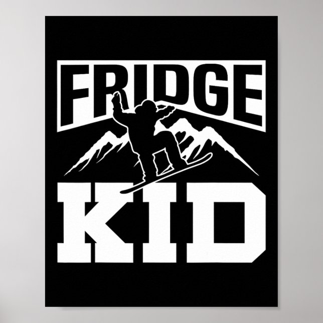 Affiche Snowboard Snowboard Réfrigérateur Kid 1 (Devant)
