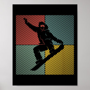 Affiche Snowboard Snowboard Skilift Snowboard Vintage