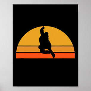 Affiche Snowboard Snowboard Snow Snow Winter Sunset R