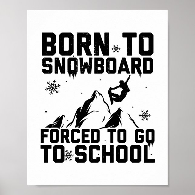 Affiche Snowboard | Snowboard Snowboard Cadeaux de ski (Devant)