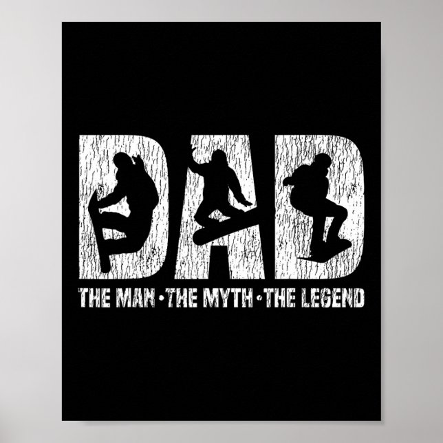 Affiche Snowboard Snowboard Vintage Papa Père Papa Papa (Devant)