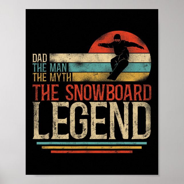 Affiche Snowboard Snowboard Vintage Retro Papa (Devant)