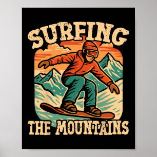 Affiche Snowboard Snowboard Vintage Retro Surf Le M