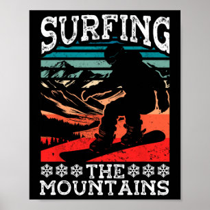 Affiche Snowboard Snowboard Vintage Retro Surf Le M