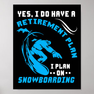 Affiche Snowboard Sport Snowboard Plan de retraite Extrem