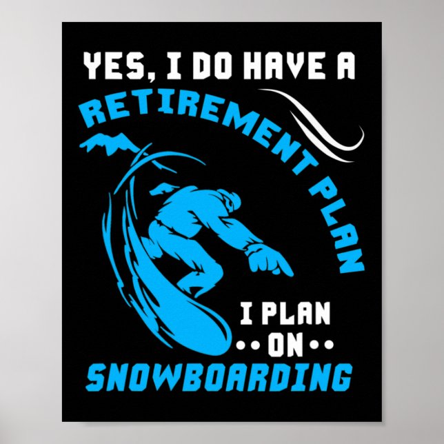 Affiche Snowboard Sport Snowboard Plan de retraite Extrem (Devant)