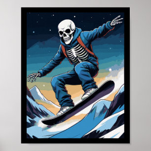 Affiche Snowboard Streetwear Snowboard Skull Snowboard