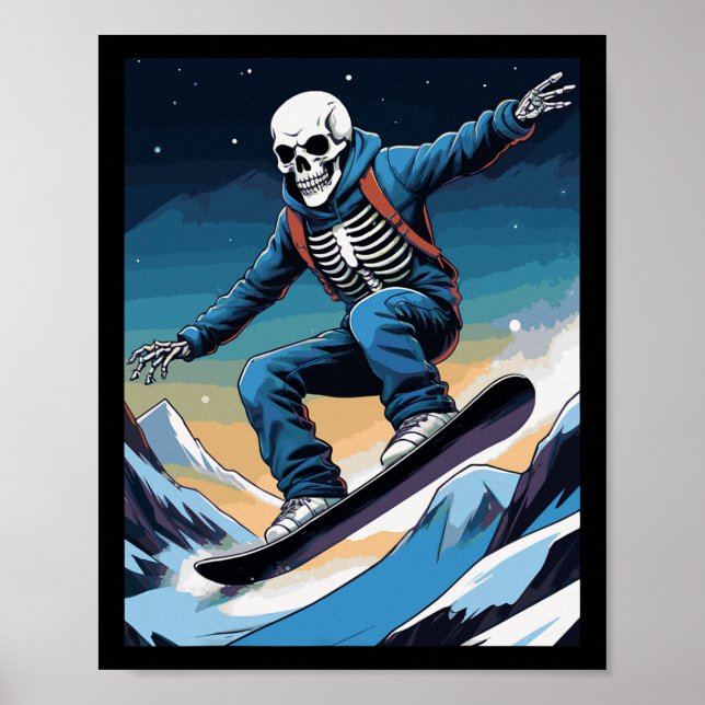Affiche Snowboard Streetwear Snowboard Skull Snowboard (Devant)