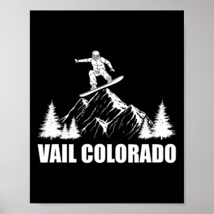 Affiche Snowboard Vail Colorado Snowboard