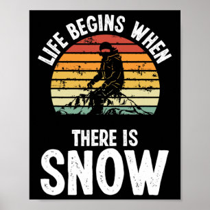Affiche Snowboard Vintage Ski Slope Retro Snowboar