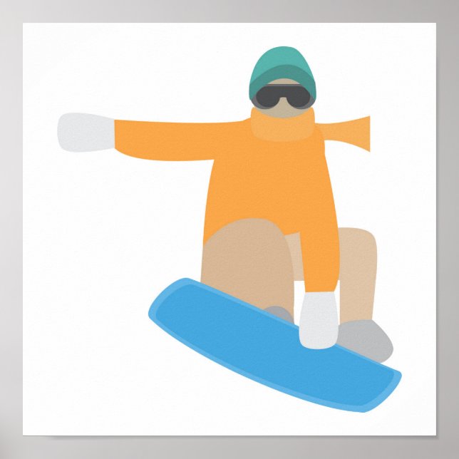Affiche Snowboardeur (Devant)