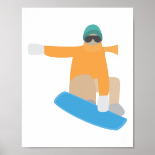 Affiche Snowboardeur