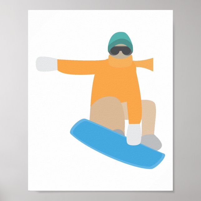 Affiche Snowboardeur (Devant)