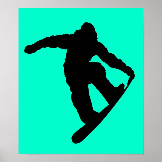 Affiche Snowboardeur (Devant)