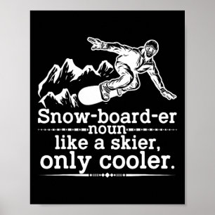 Affiche Snowboardeur Définition Funny Snowboard Winter S