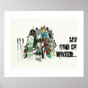 Affiche Snowboards - Mon genre d'hiver