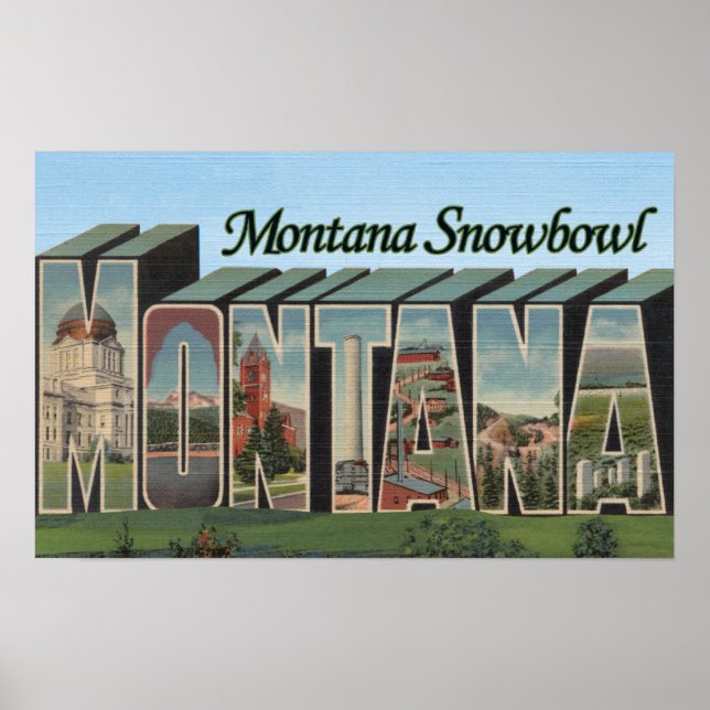 Affiche Snowbowl Montana, Montana (Devant)