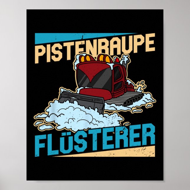 Affiche Snowcat Snow Groomer Snowboard Mountain Professeur (Devant)