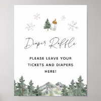 Snowflake Baby shower de montagne Déchets Sonnette