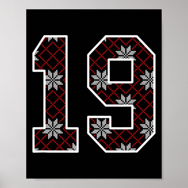 Affiche Snowflake Ugly Christmas Number 19 Uniform #19 Jer (Devant)