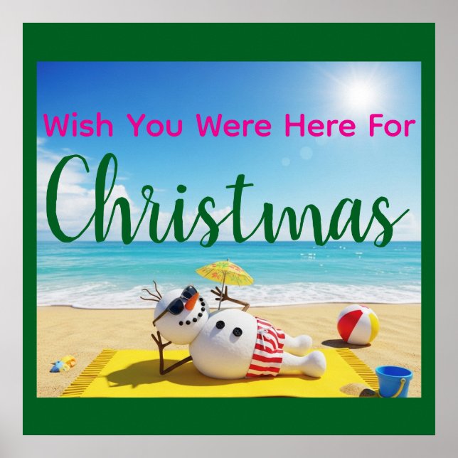 Affiche Snowman bronzage (Devant)