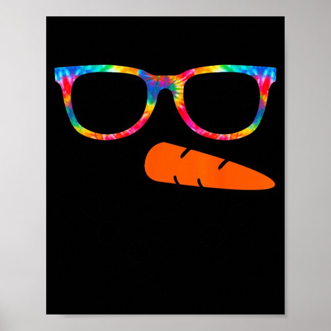 Affiche Snowman Face Shirt Womens Eyelashes Gle Tie Dye Ch (Devant)