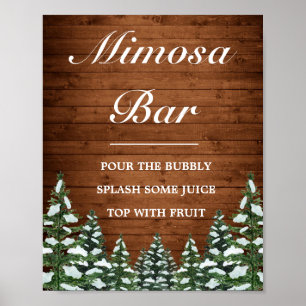 Affiche Snowwood & Forest Pines Mimosa Bar Mariage
