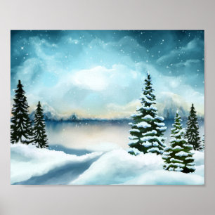 Affiche Snowy pine
