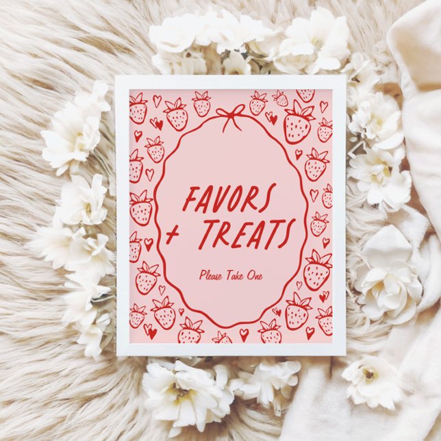 Affiche So Berry Sweet Whimsical Coquette Faveurs & Traite (Créateur téléchargé)