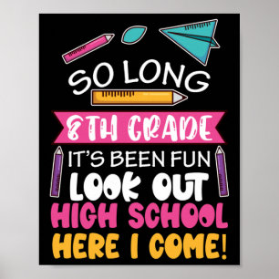 Affiche So long 8e année Bonjour lycée collège école secon