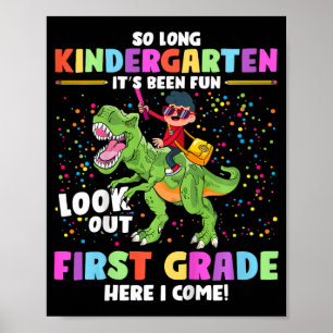 Affiche So Long Kindergarten Graduation Cl 2023 Dinosaur K