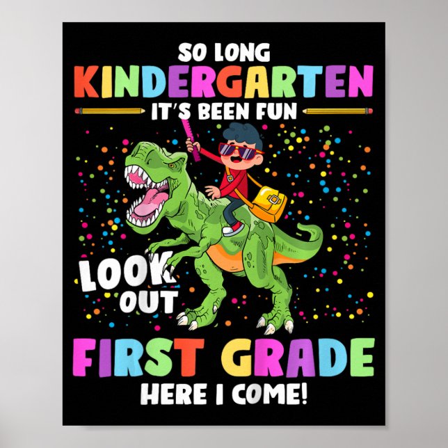 Affiche So Long Kindergarten Graduation Cl 2023 Dinosaur K (Devant)
