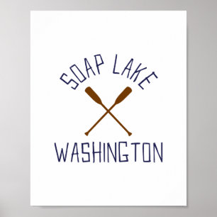 Affiche Soap Lake Washington Extérieur Vintage 2 